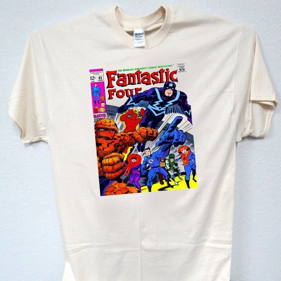 FANTASTIC FOUR COMIC BOOK COVER, COOL MENS TEE T-148 - Picture 1 of 3